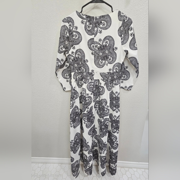 Dainty Jewells Monochrome Paisley Long Sleeve Dress - Picture 3 of 4